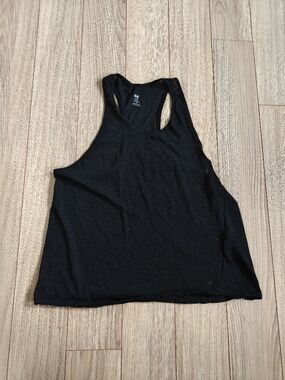 H&M Black Racerback Tank with White Swoosh Logo